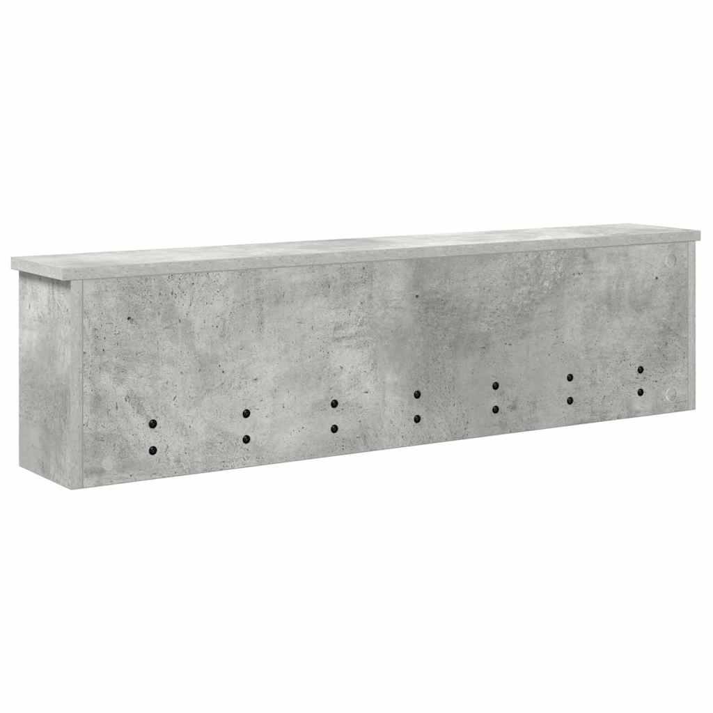 Wall-Mounted Coat Rack Concrete Grey 100 x 16 x 26 cm