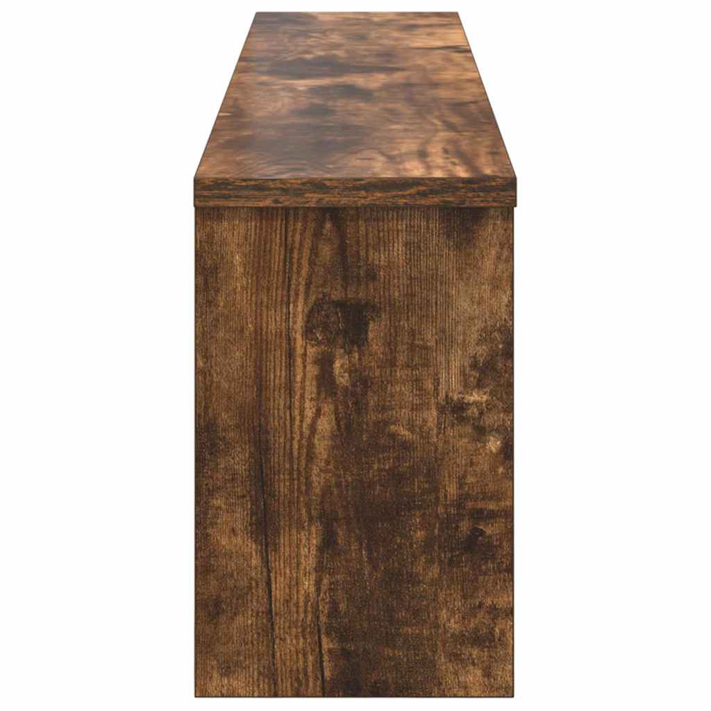 Wall-Mounted Coat Rack with Shelf Smoked Oak 100 x 16 x 26 cm