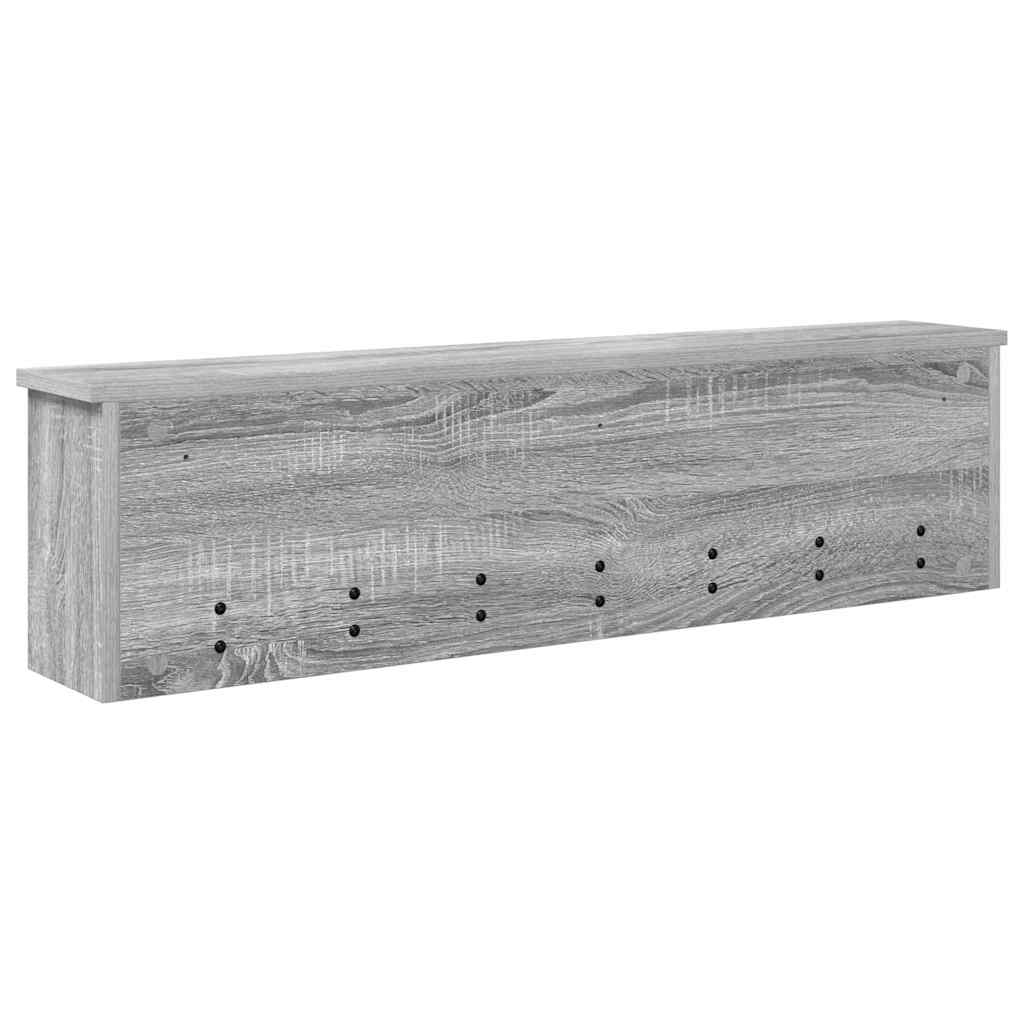 Wall-Mounted Coat Rack with Shelf Grey Sonoma 100 x 16 x 26 cm
