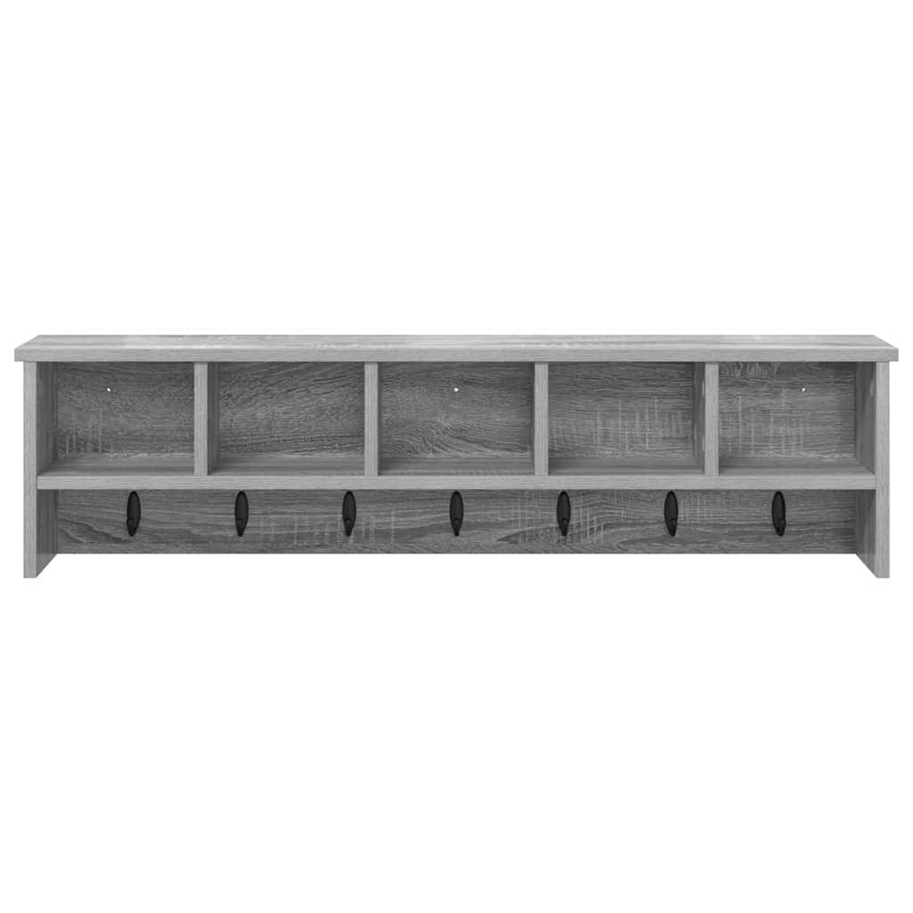Wall-Mounted Coat Rack with Shelf Grey Sonoma 100 x 16 x 26 cm