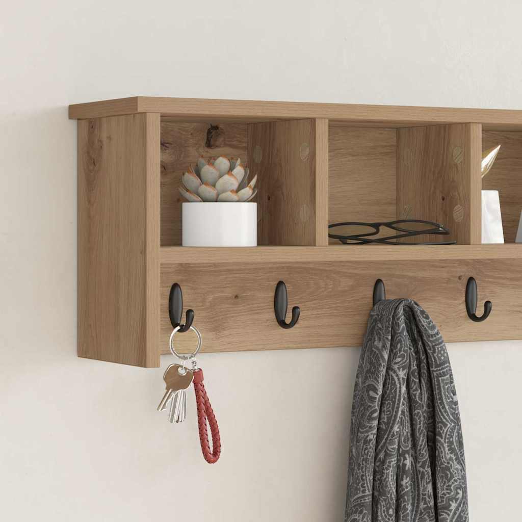 Wall-Mounted Coat Rack Wall-Mounted Artisan Oak Engineered wood