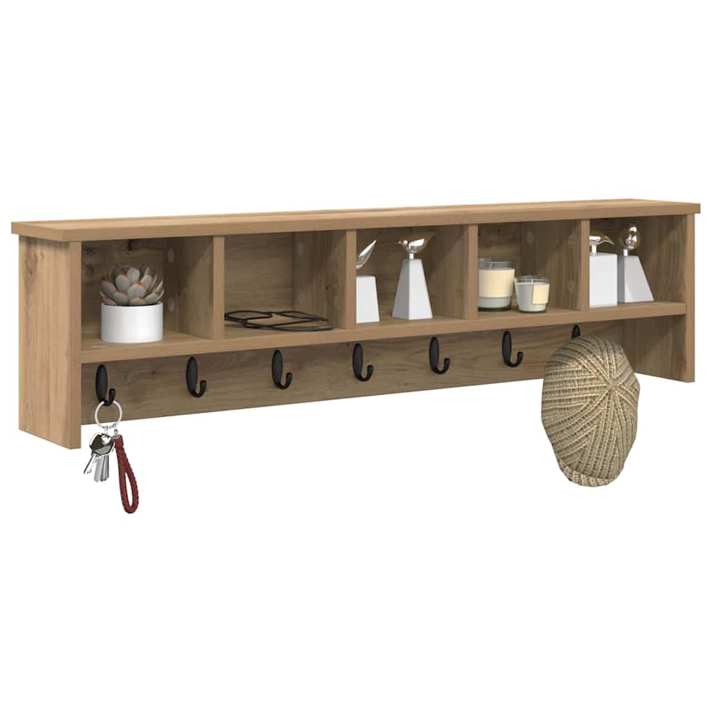 Wall-Mounted Coat Rack Wall-Mounted Artisan Oak Engineered wood