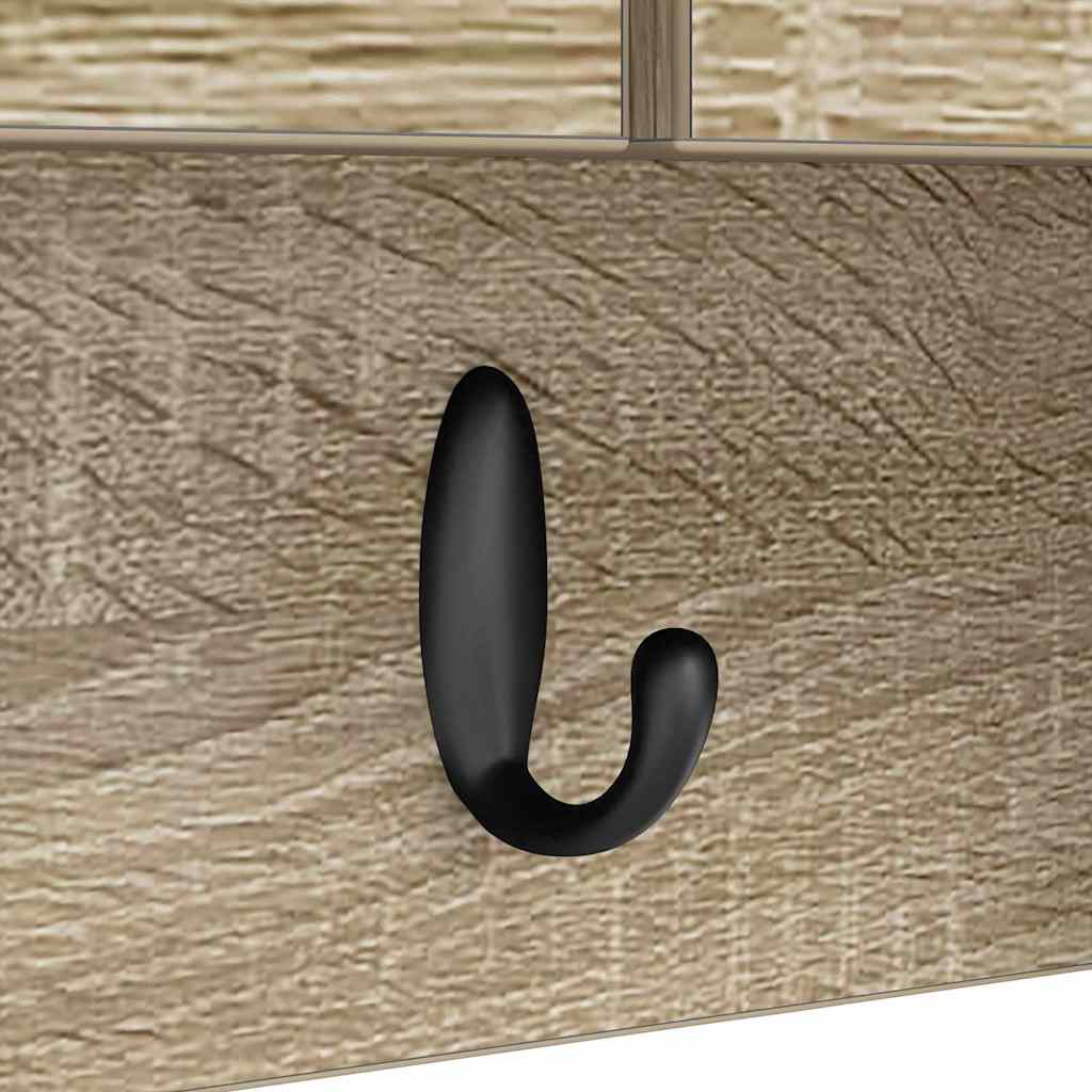 Wall-Mounted Coat Rack with Shelf Sonoma Oak 50 x 20 x 30 cm