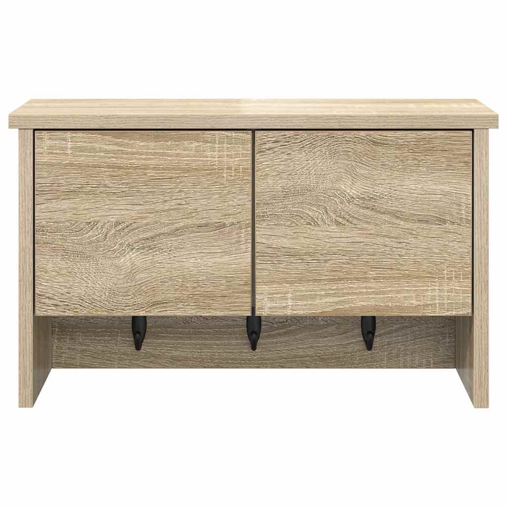 Wall-Mounted Coat Rack with Shelf Sonoma Oak 50 x 20 x 30 cm