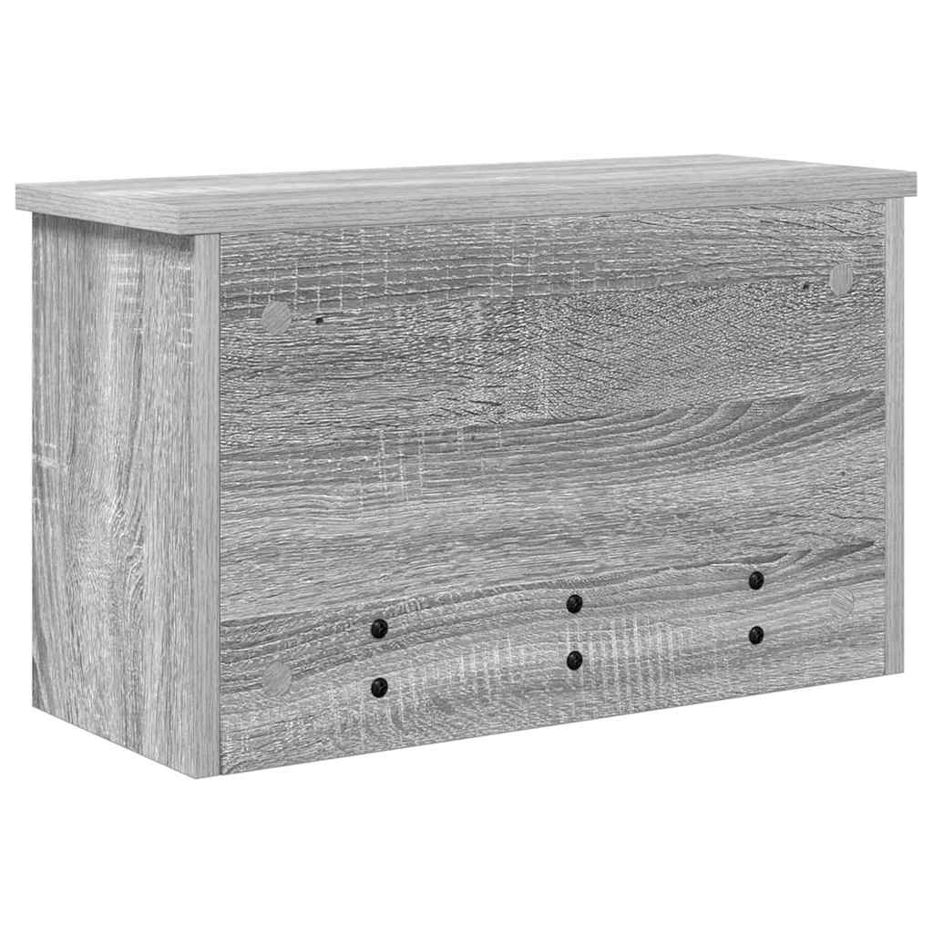 Wall-Mounted Coat Rack with Shelf Grey Sonoma 50 x 20 x 30 cm