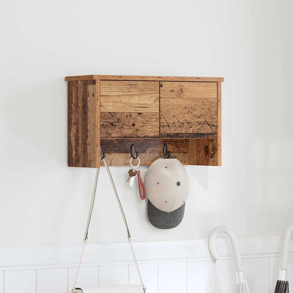 Wall-Mounted Coat Rack Old Wood 50 x 20 x 30 cm Engineered wood