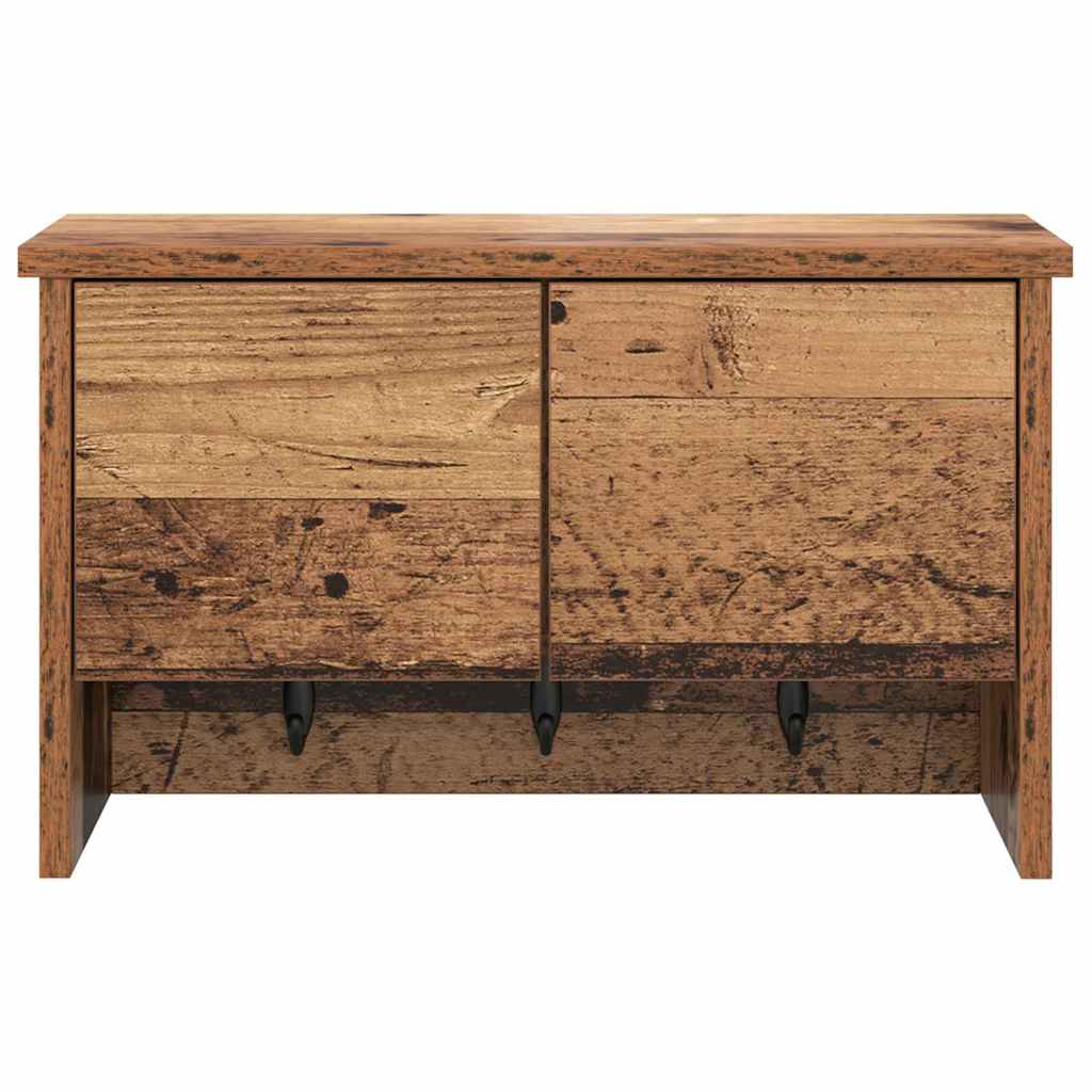 Wall-Mounted Coat Rack Old Wood 50 x 20 x 30 cm Engineered wood