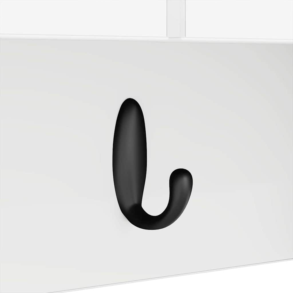 Wall-Mounted Coat Rack White 80 x 20 x 30 cm Engineered wood