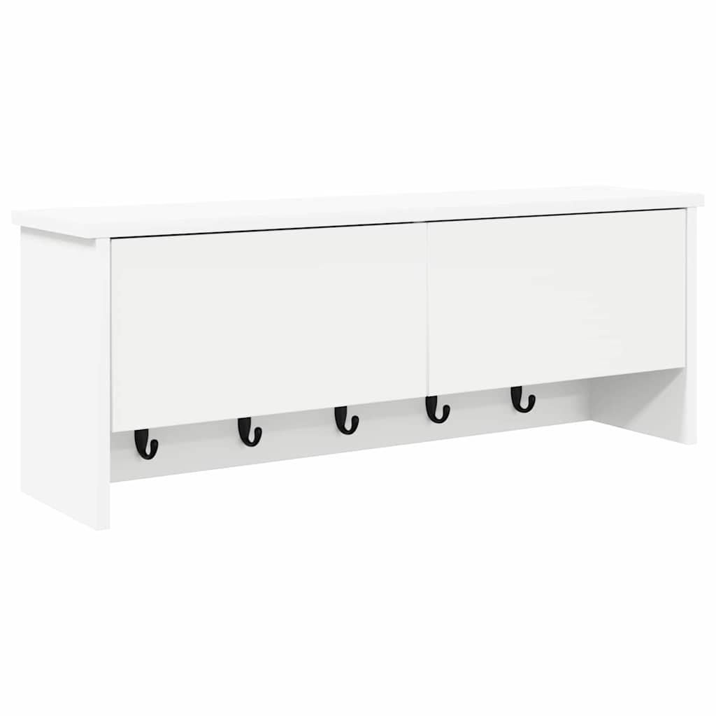 Wall-Mounted Coat Rack White 80 x 20 x 30 cm Engineered wood