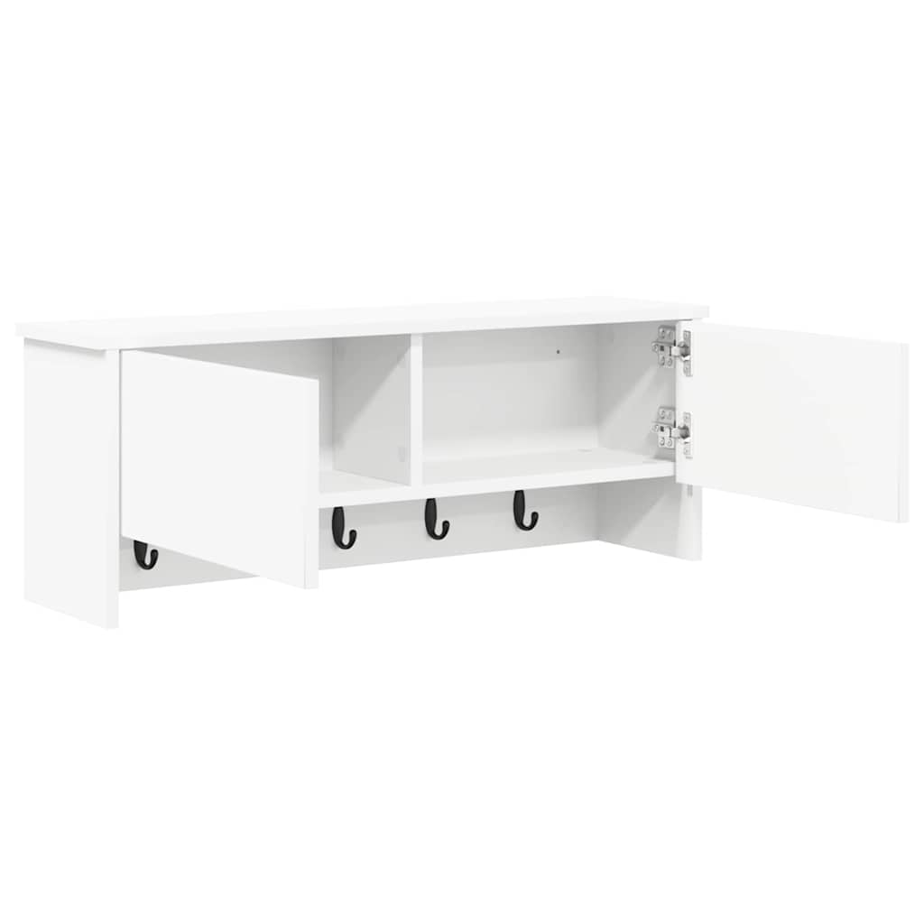 Wall-Mounted Coat Rack White 80 x 20 x 30 cm Engineered wood