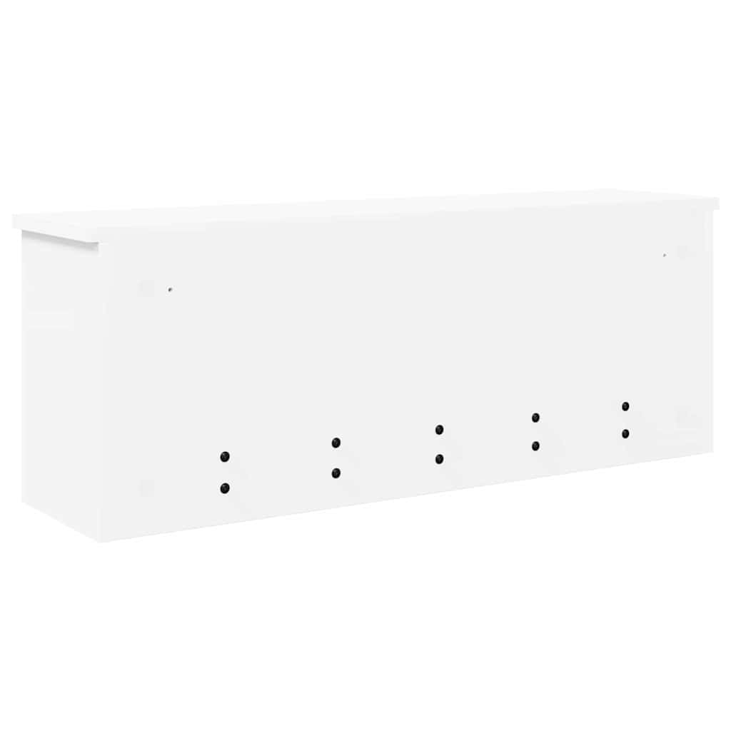 Wall-Mounted Coat Rack White 80 x 20 x 30 cm Engineered wood