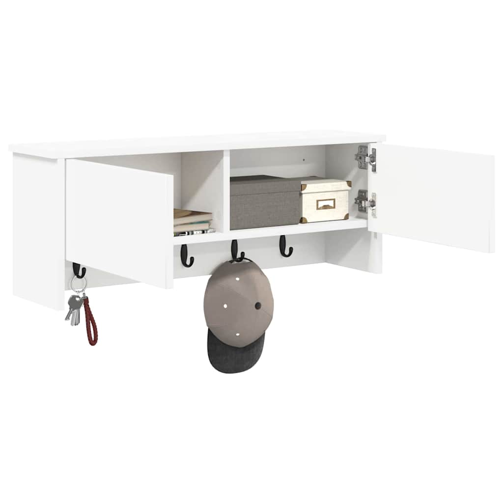 Wall-Mounted Coat Rack White 80 x 20 x 30 cm Engineered wood