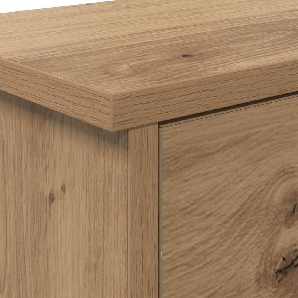 Wall-Mounted Coat Rack with Shelf Artisan Oak 80 x 20 x 30 cm
