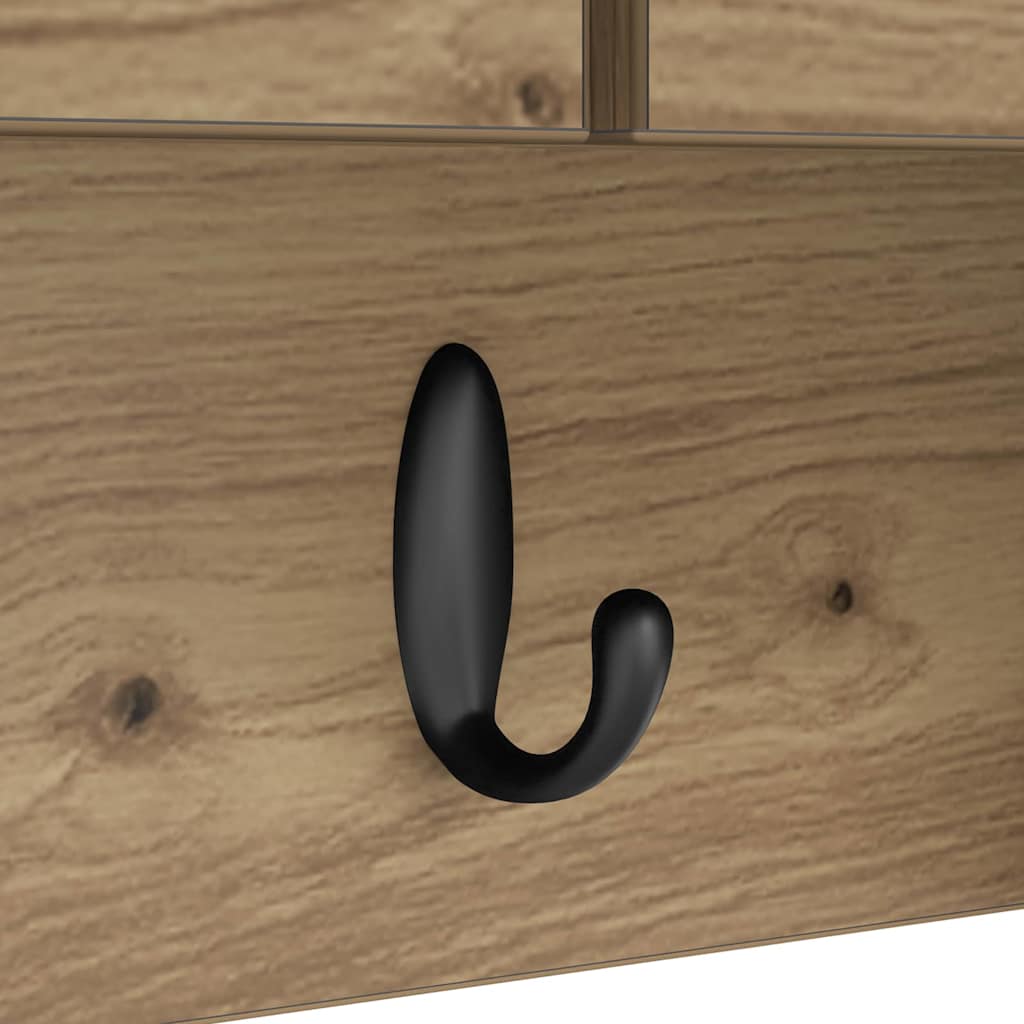 Wall-Mounted Coat Rack with Shelf Artisan Oak 80 x 20 x 30 cm