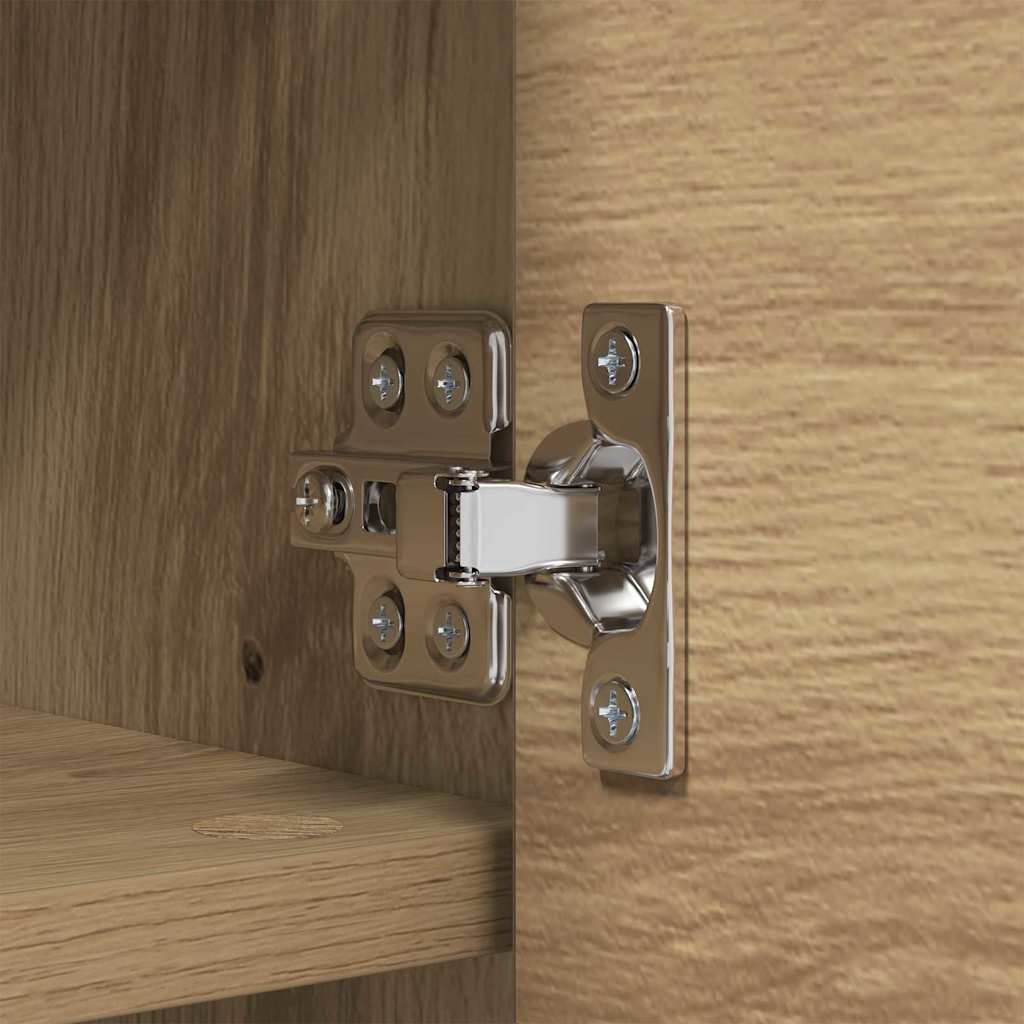 Wall-Mounted Coat Rack with Shelf Artisan Oak 80 x 20 x 30 cm
