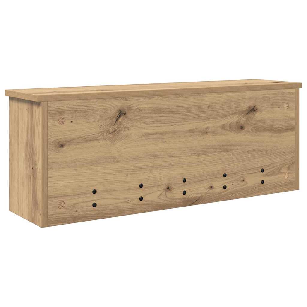 Wall-Mounted Coat Rack with Shelf Artisan Oak 80 x 20 x 30 cm