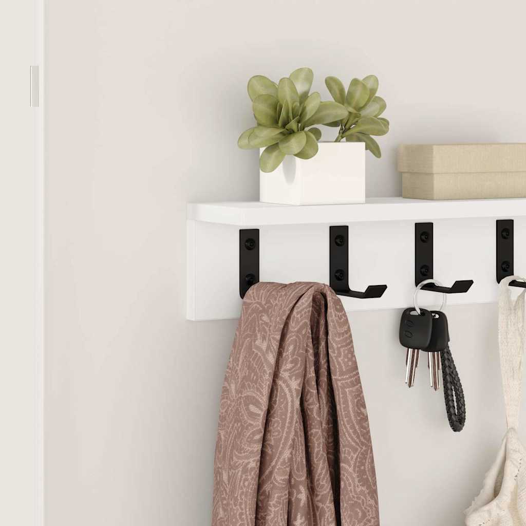 Wall-Mounted Coat Rack Wall-mounted White 40 x 10.5 x 10.5 cm