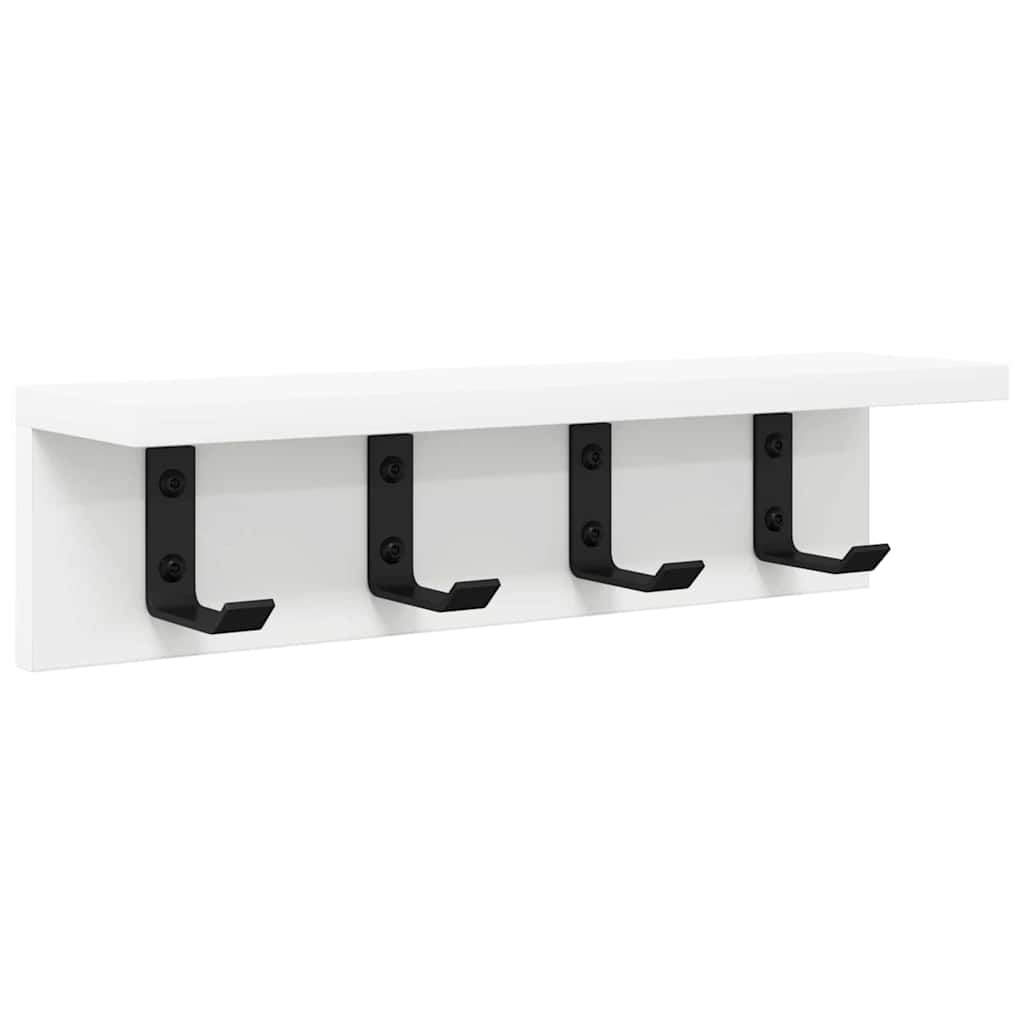Wall-Mounted Coat Rack Wall-Mounted White 40 x 10.5 x 10.5 cm