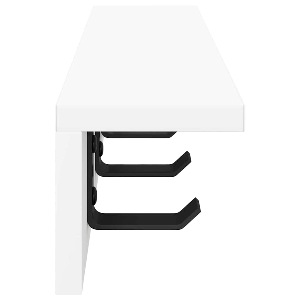 Wall-Mounted Coat Rack Wall-mounted White 40 x 10.5 x 10.5 cm