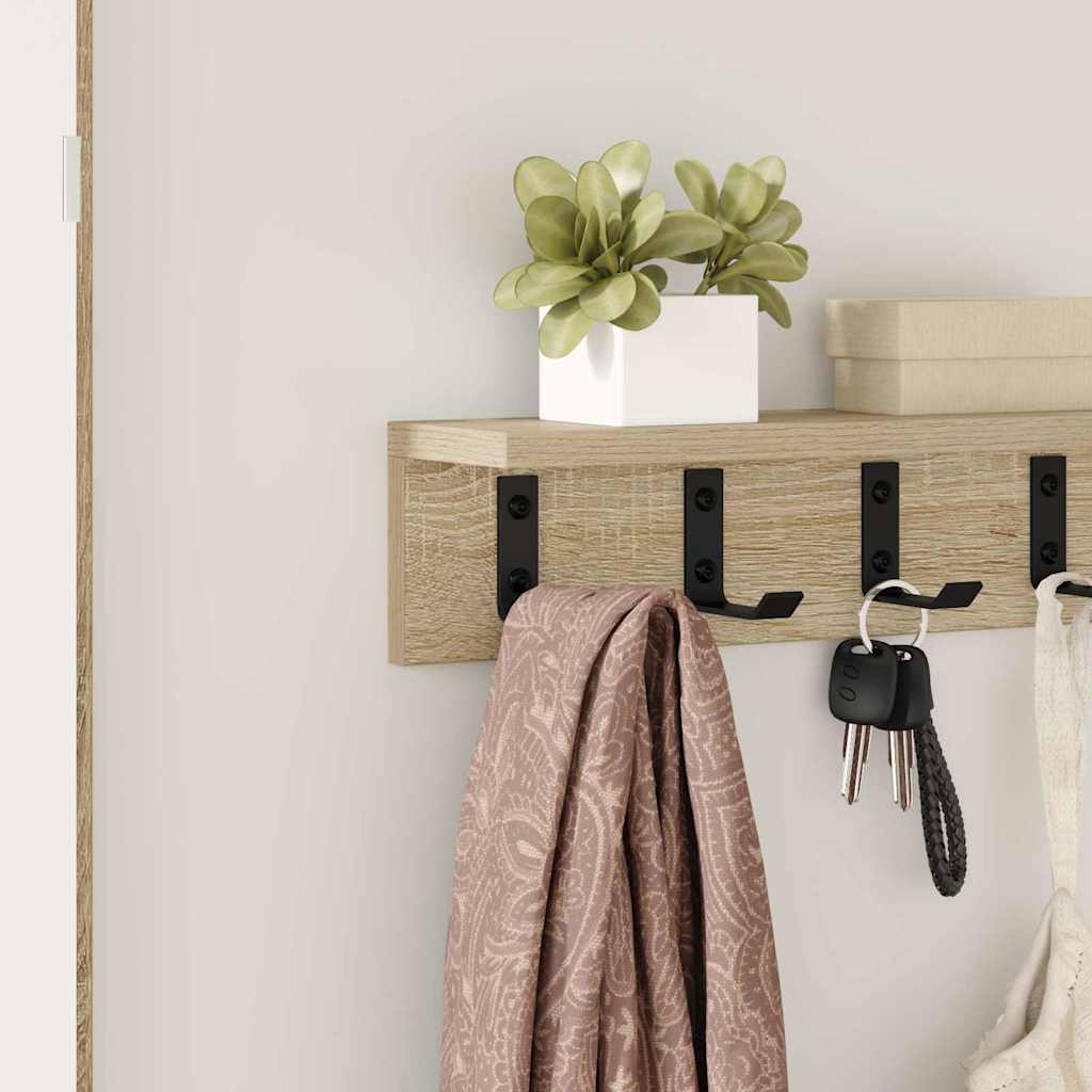 Wall-Mounted Coat Rack Sonoma Oak 40 x 10.5 x 10.5 cm
