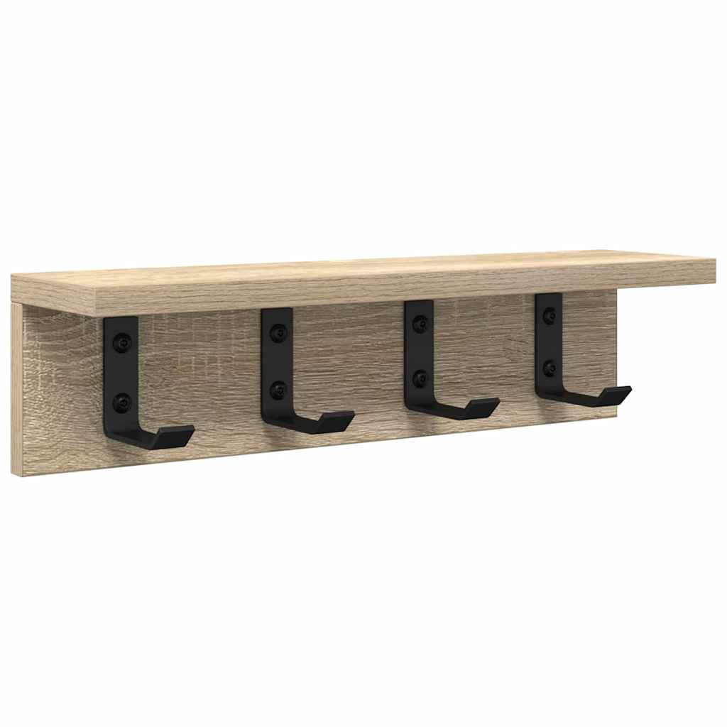Wall-Mounted Coat Rack Sonoma Oak 40 x 10.5 x 10.5 cm