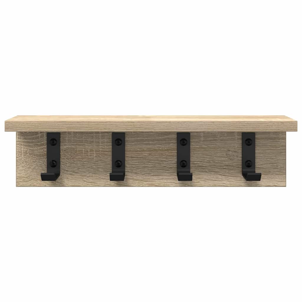 Wall-Mounted Coat Rack Sonoma Oak 40 x 10.5 x 10.5 cm