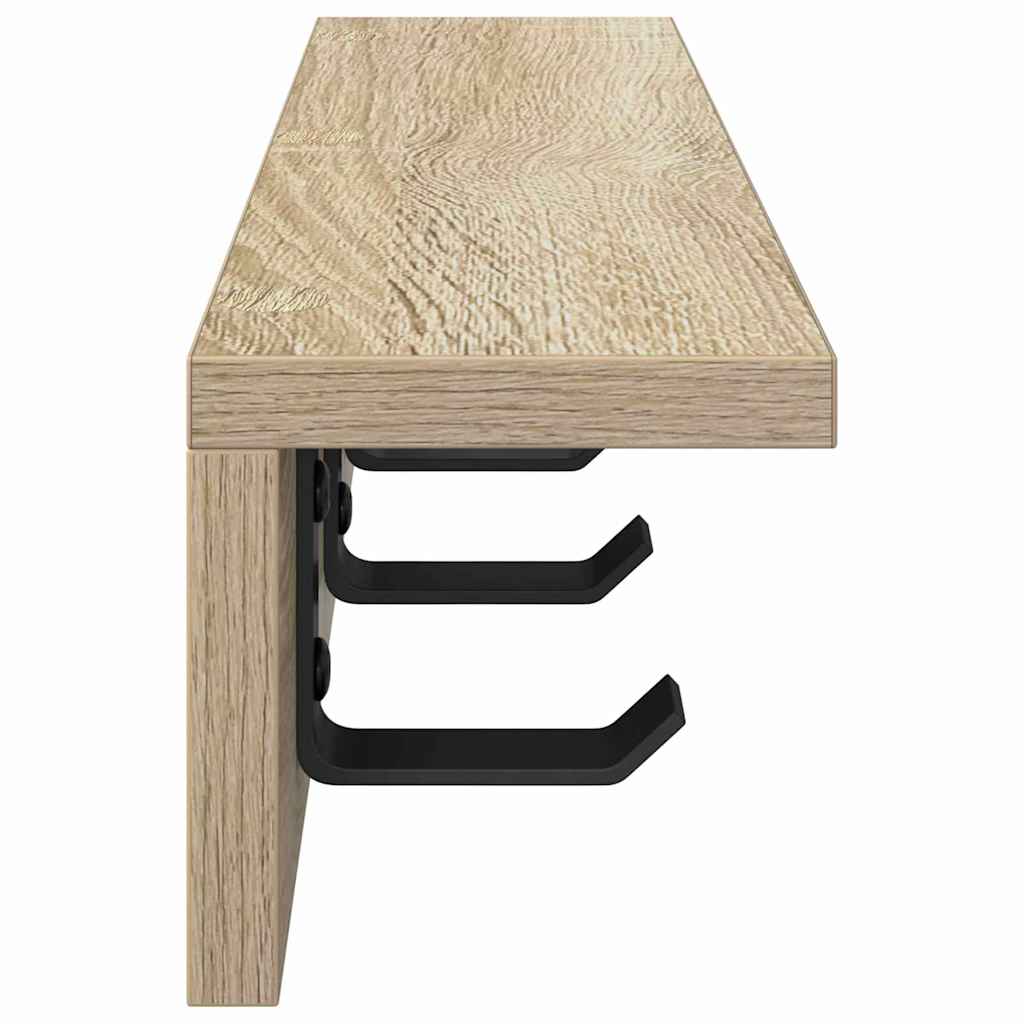 Wall-Mounted Coat Rack Sonoma Oak 40 x 10.5 x 10.5 cm