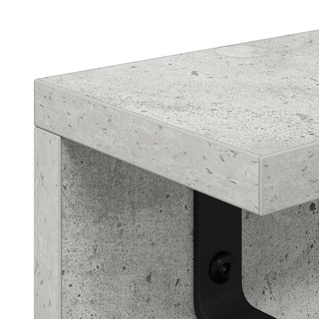 Wall-Mounted Coat Rack Concrete Grey 40 x 10.5 x 10.5 cm
