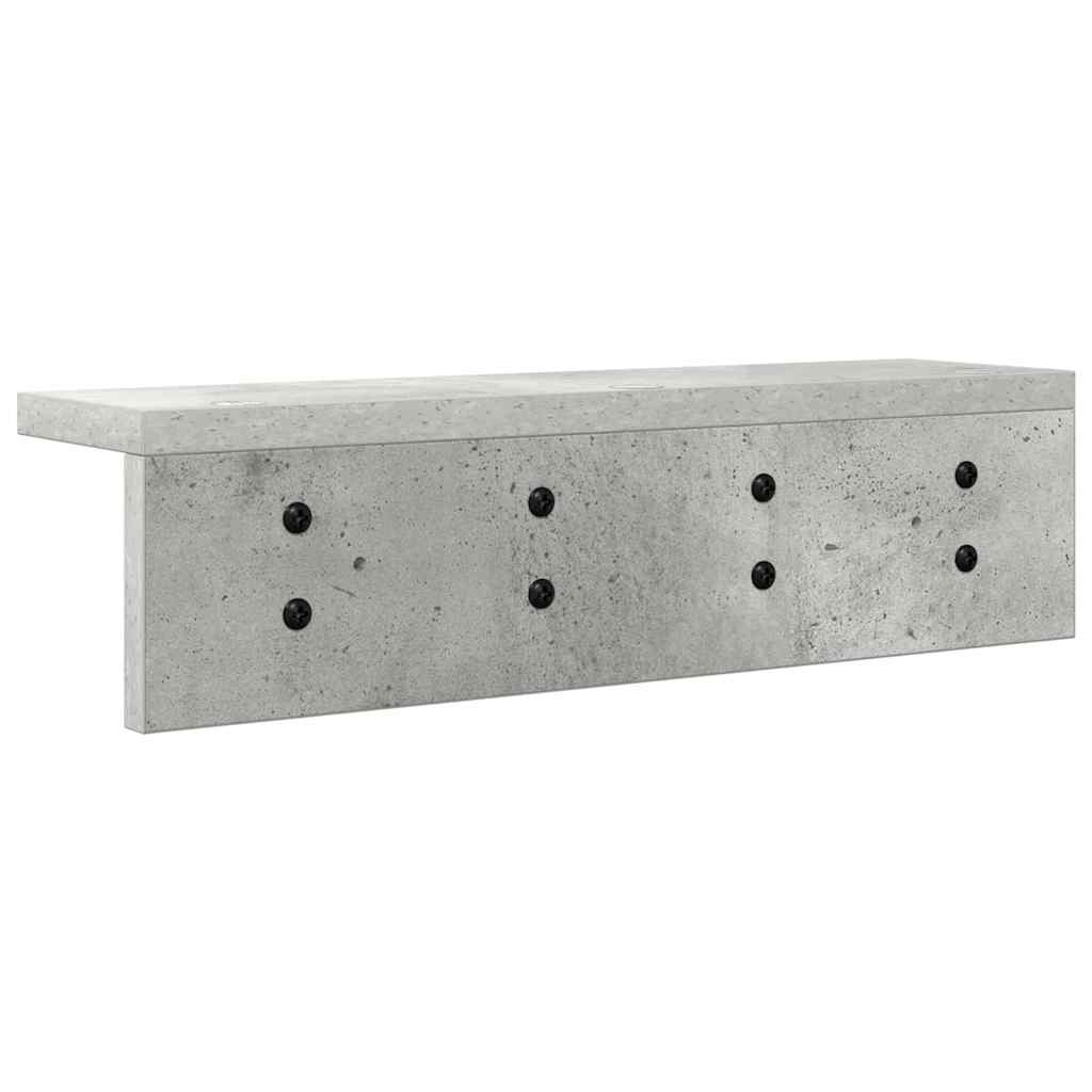 Wall-Mounted Coat Rack Wall-Mounted Concrete Grey