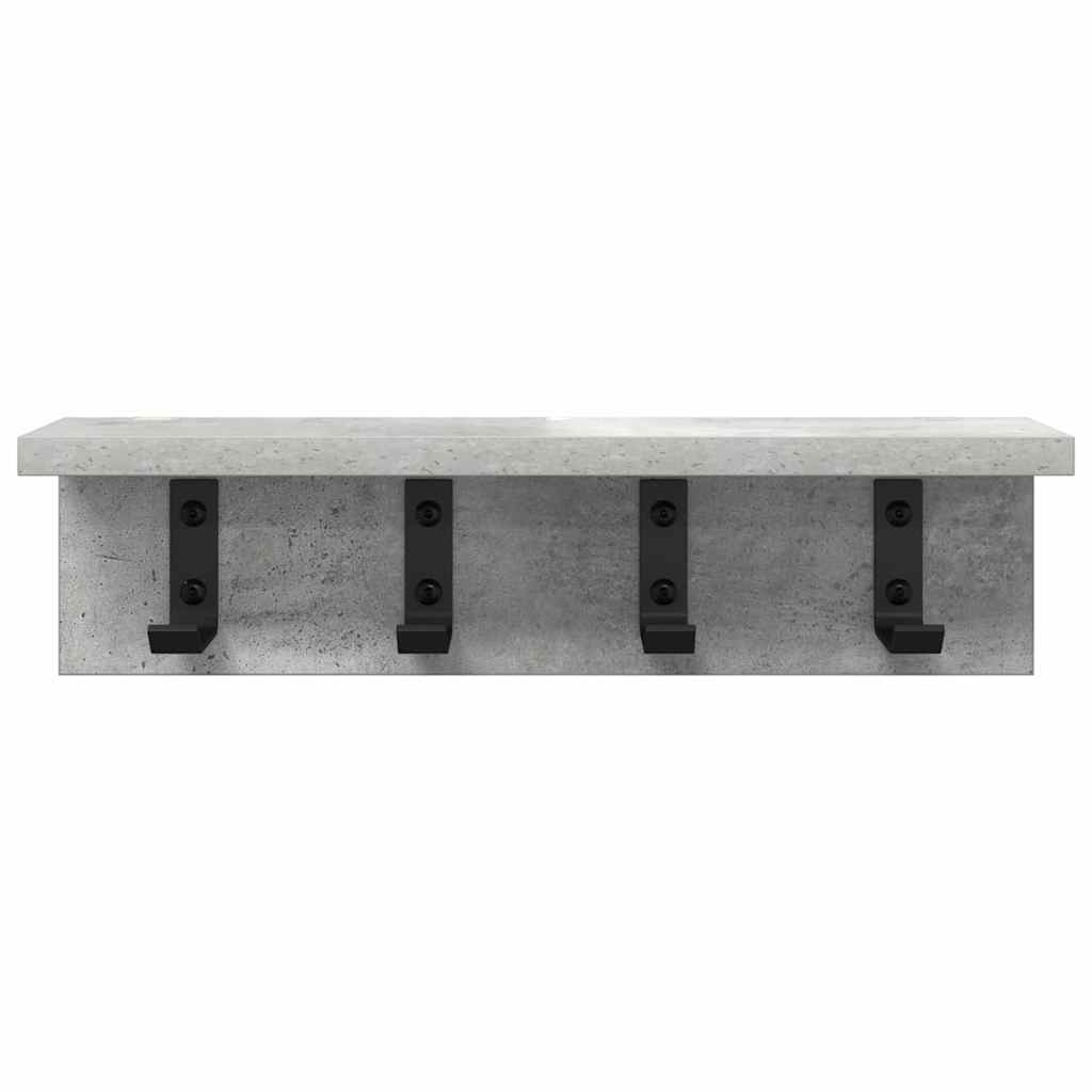 Wall-Mounted Coat Rack Wall-Mounted Concrete Grey