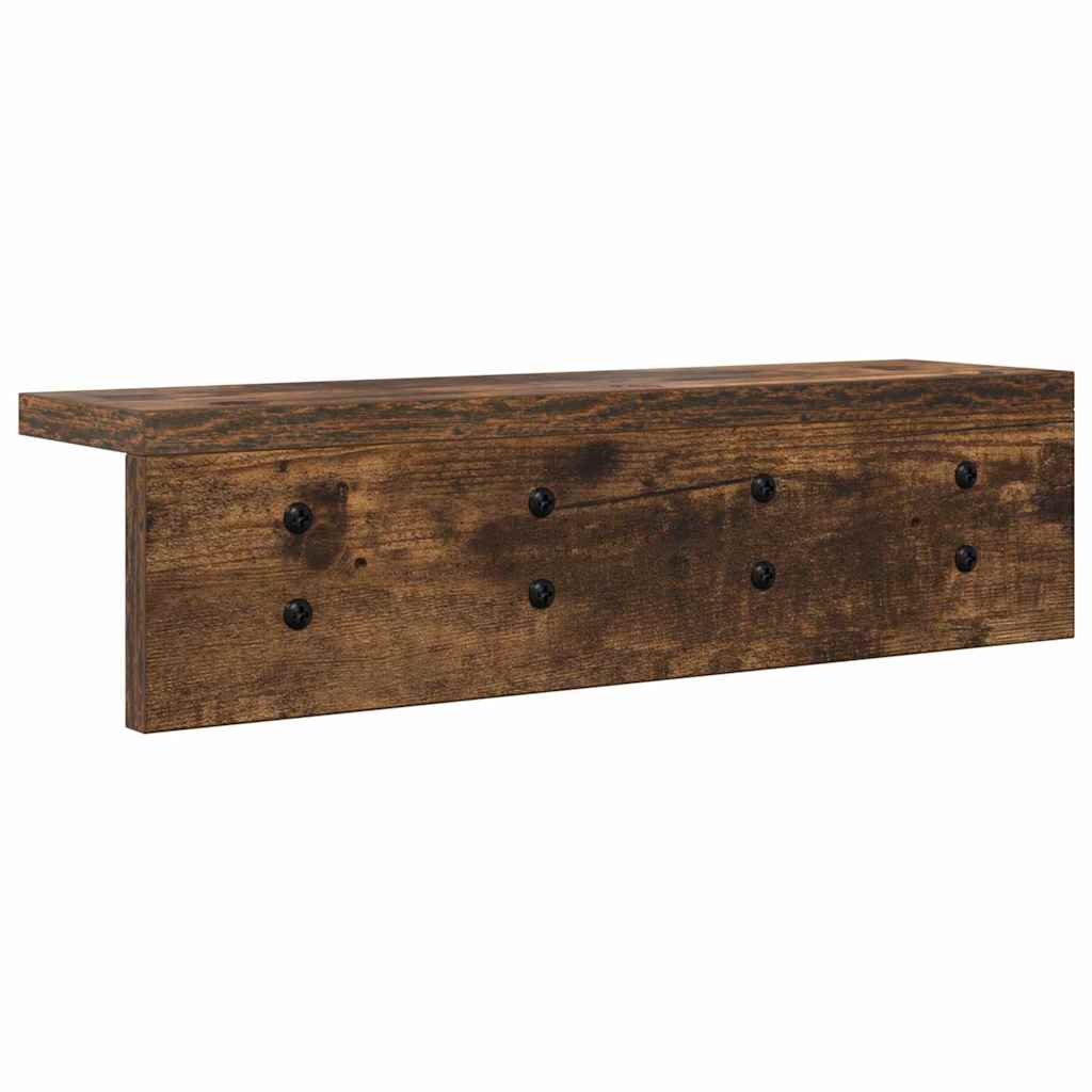 Wall-Mounted Coat Rack Smoked Oak 40 x 10.5 x 10.5 cm