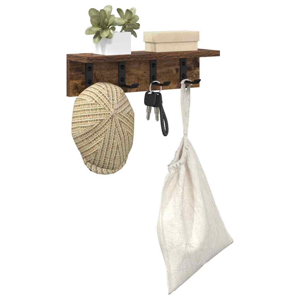 Wall-Mounted Coat Rack Wall-Mounted Smoked Oak Engineered wood