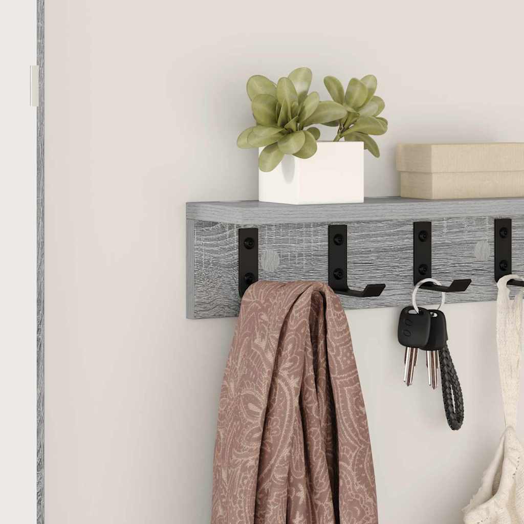 Wall-Mounted Coat Rack Grey Sonoma 40 x 10.5 x 10.5 cm
