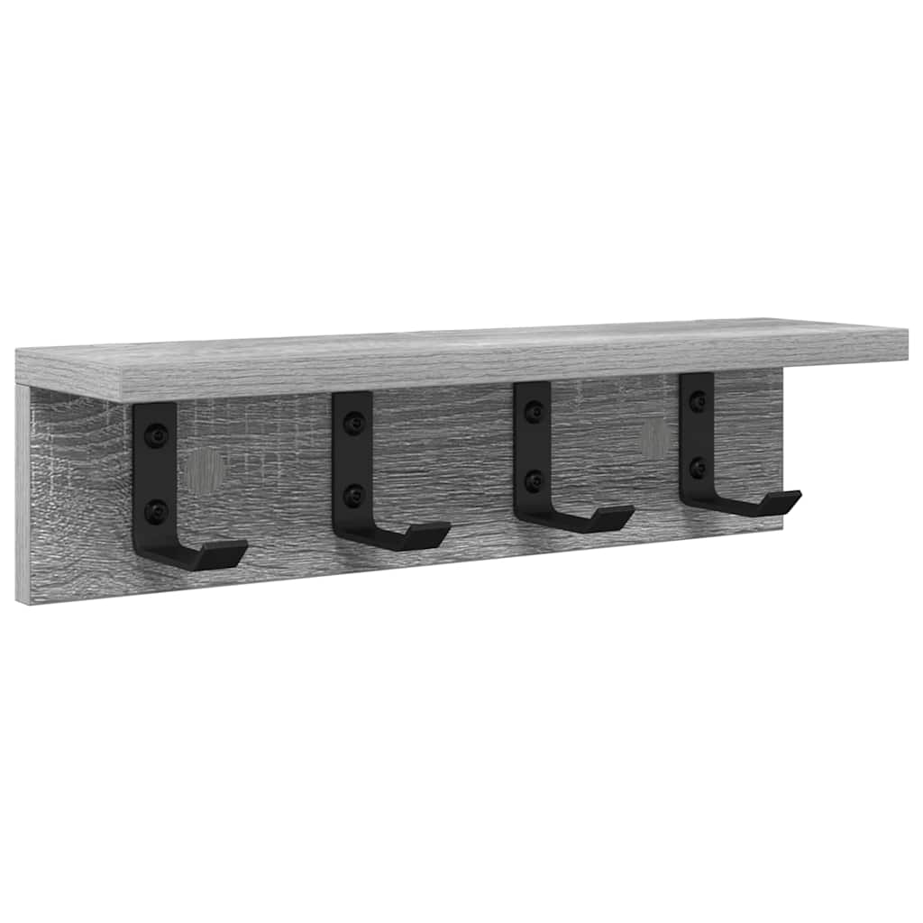 Wall-Mounted Coat Rack Grey Sonoma 40 x 10.5 x 10.5 cm