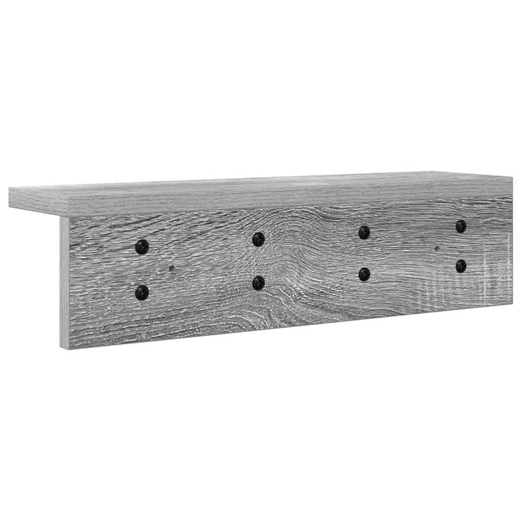 Wall-Mounted Coat Rack Grey Sonoma 40 x 10.5 x 10.5 cm