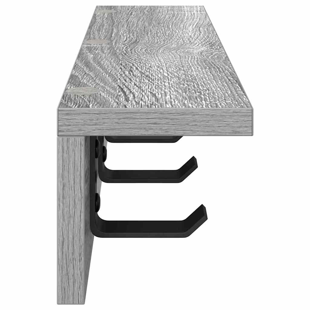 Wall-Mounted Coat Rack Grey Sonoma 40 x 10.5 x 10.5 cm