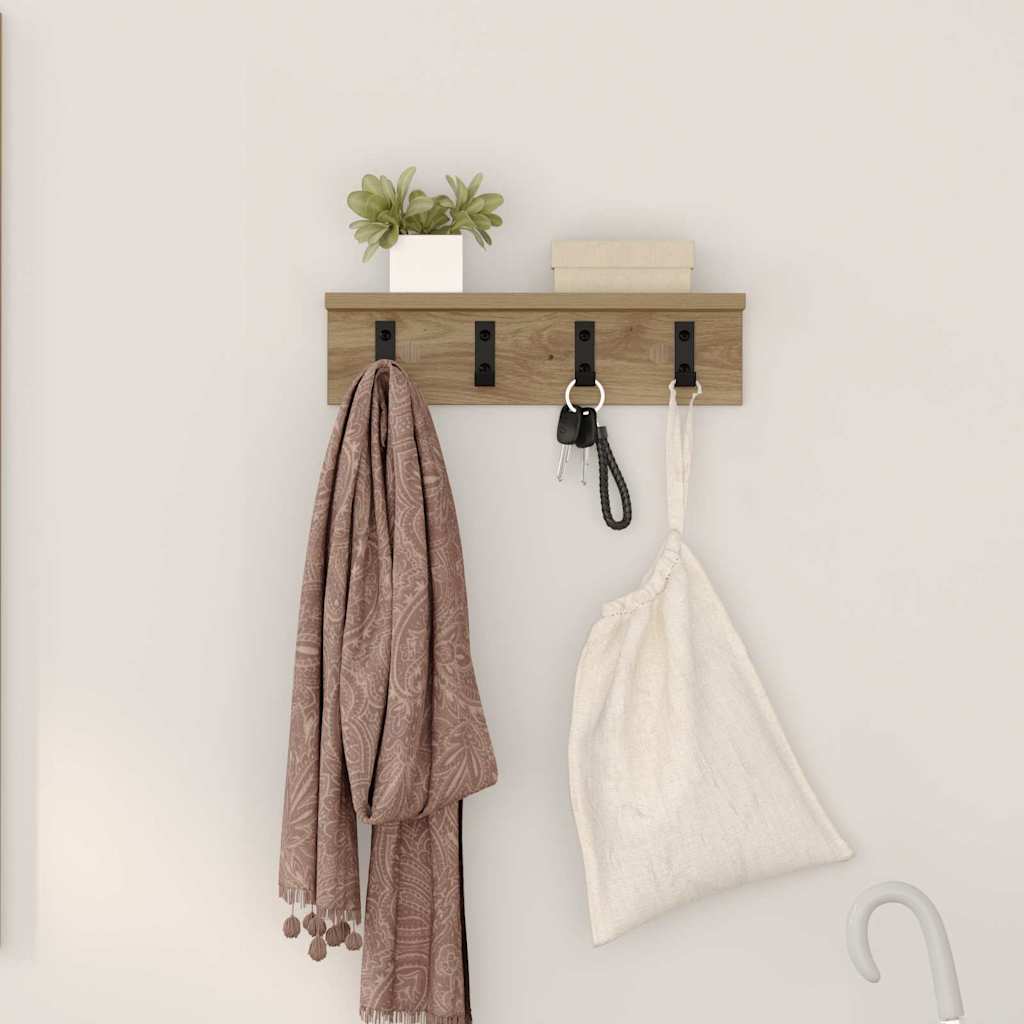 Wall-Mounted Coat Rack Wall-Mounted Artisan Oak Engineered wood