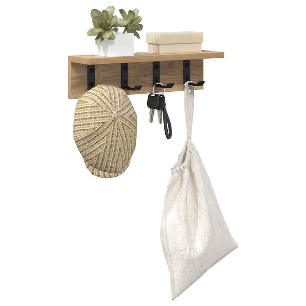 Wall-Mounted Coat Rack Wall-Mounted Artisan Oak Engineered wood