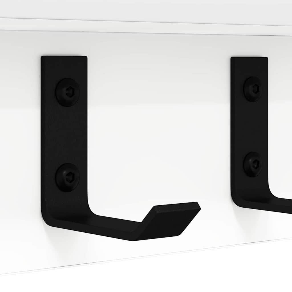 Wall-Mounted Coat Rack Wall-mounted White 60 x 10.5 x 10.5 cm