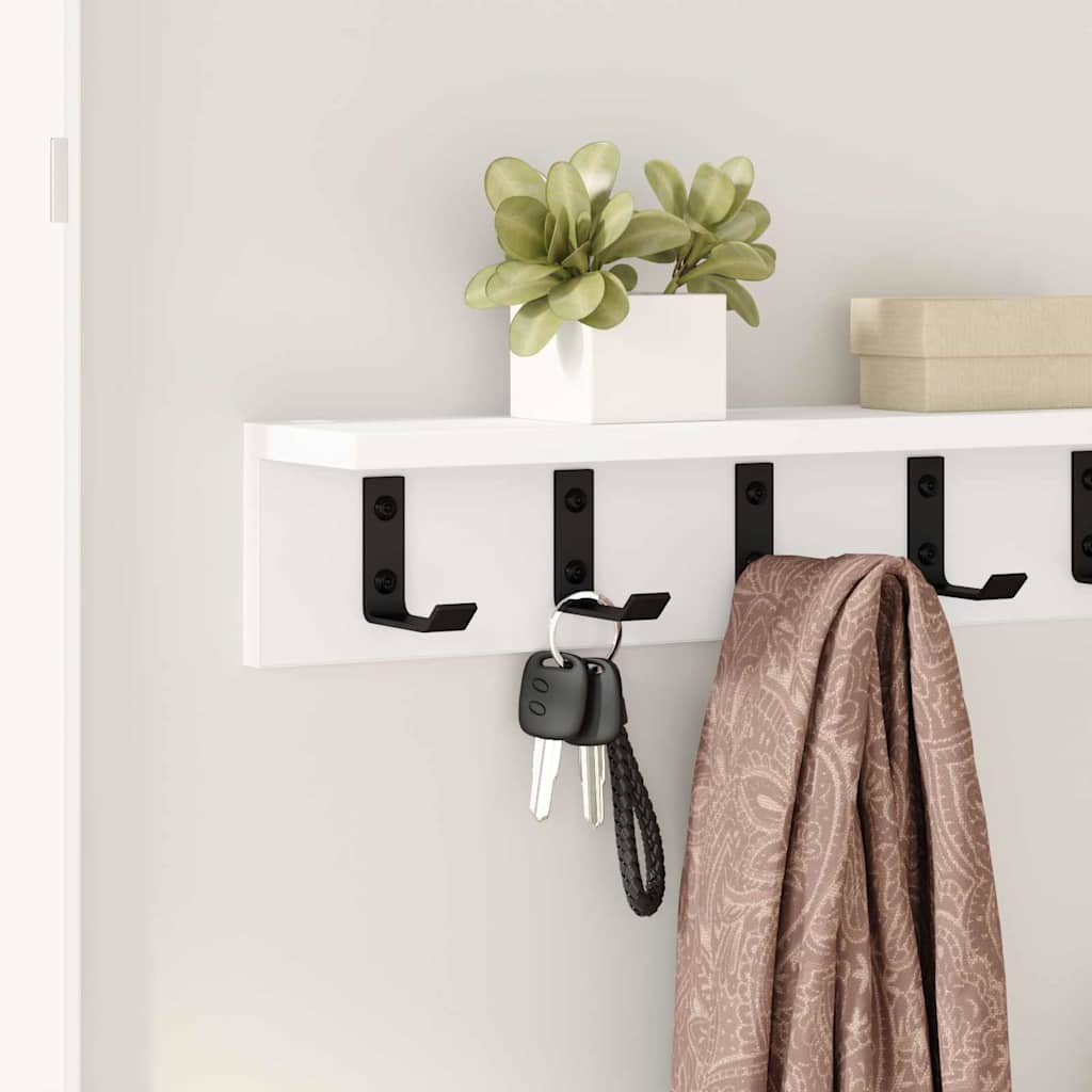 Wall-Mounted Coat Rack Wall-Mounted White 60 x 10.5 x 10.5 cm