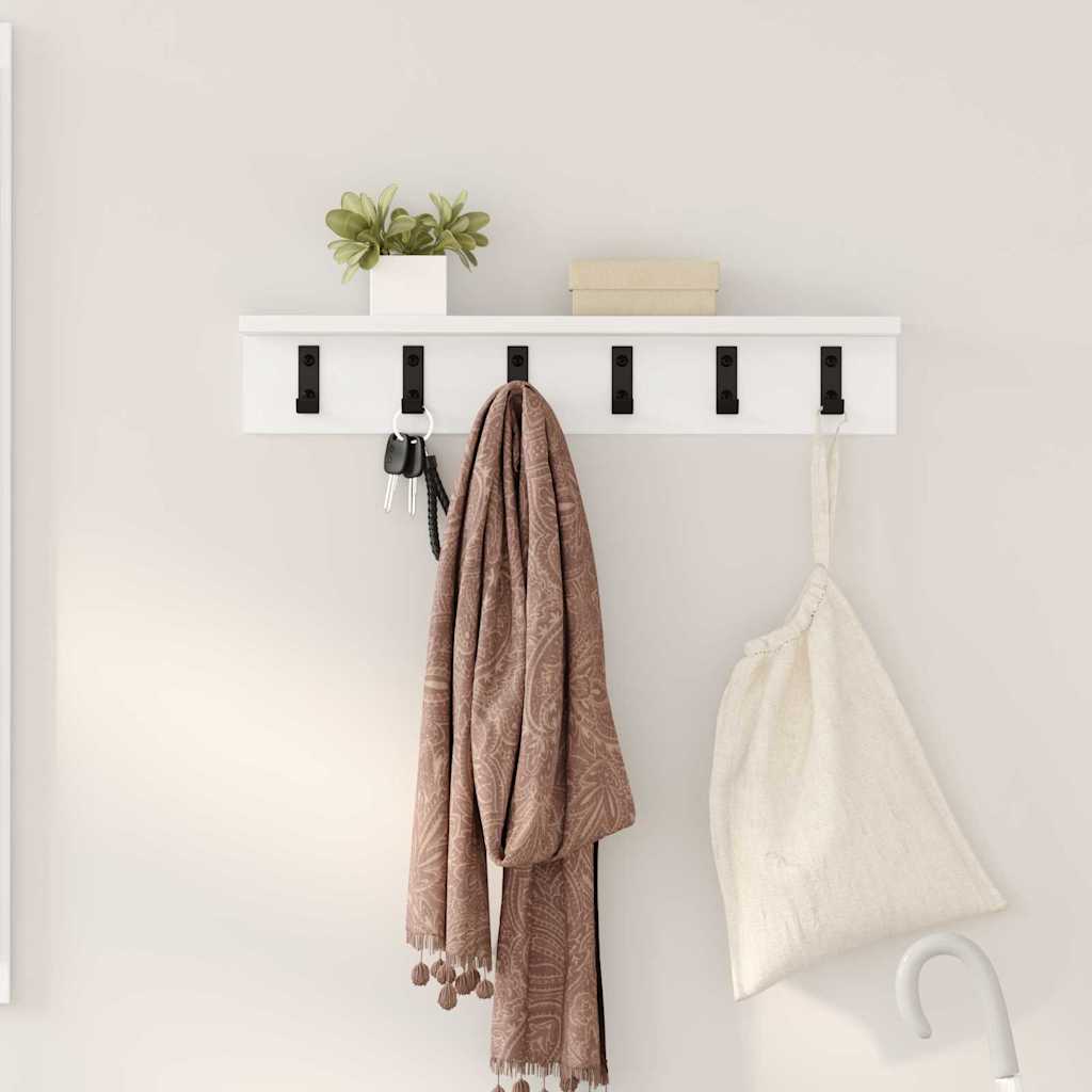 Wall-Mounted Coat Rack Wall-mounted White 60 x 10.5 x 10.5 cm