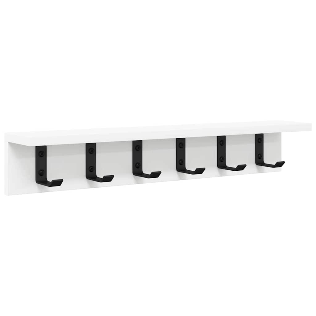 Wall-Mounted Coat Rack Wall-mounted White 60 x 10.5 x 10.5 cm