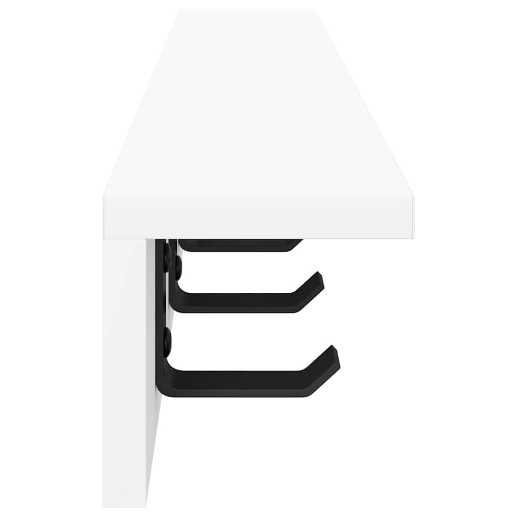 Wall-Mounted Coat Rack Wall-mounted White 60 x 10.5 x 10.5 cm