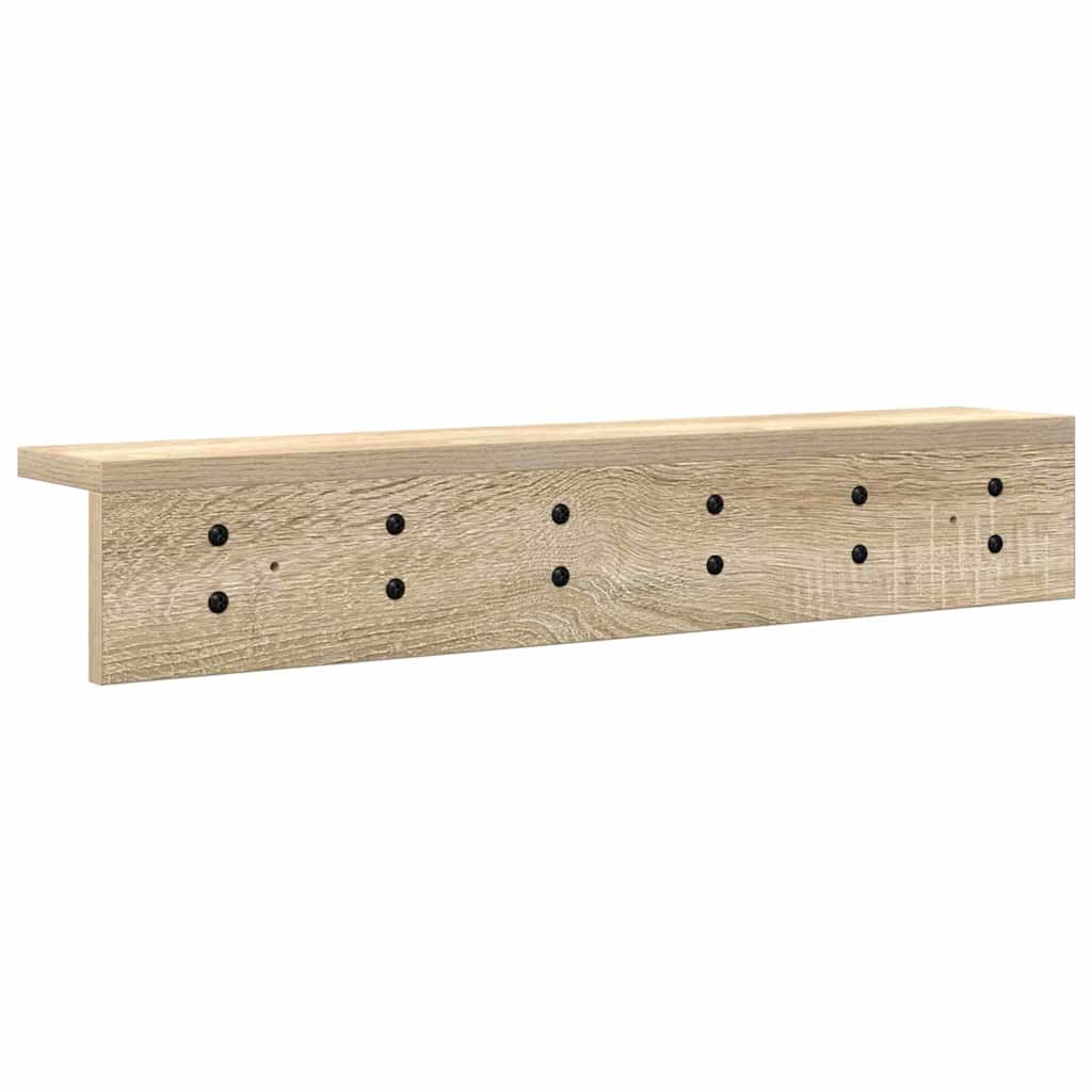 Wall-Mounted Coat Rack Sonoma Oak 60 x 10.5 x 10.5 cm