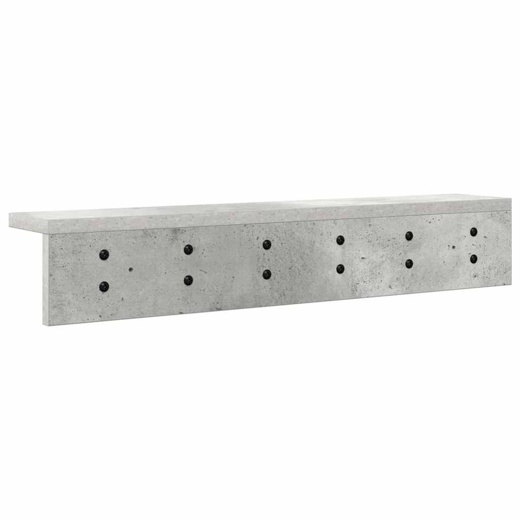 Wall-Mounted Coat Rack Concrete Grey 60 x 10.5 x 10.5 cm