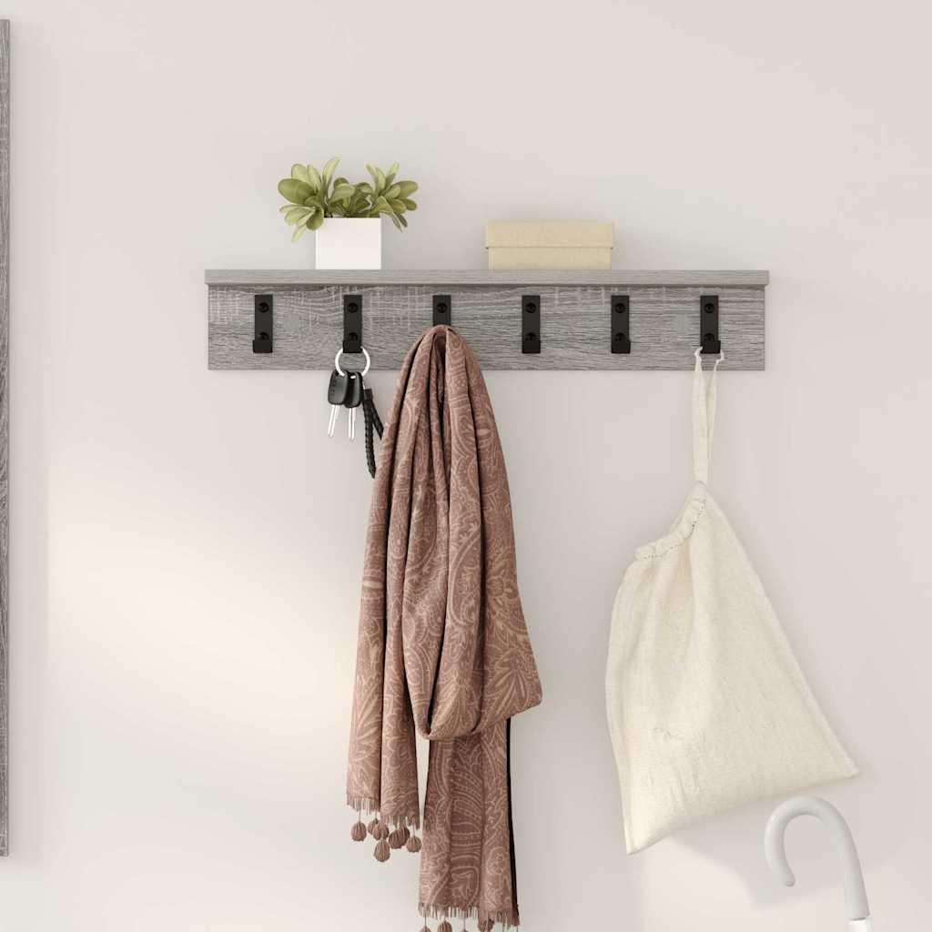 Wall-Mounted Coat Rack Wall-Mounted Grey Sonoma Engineered wood