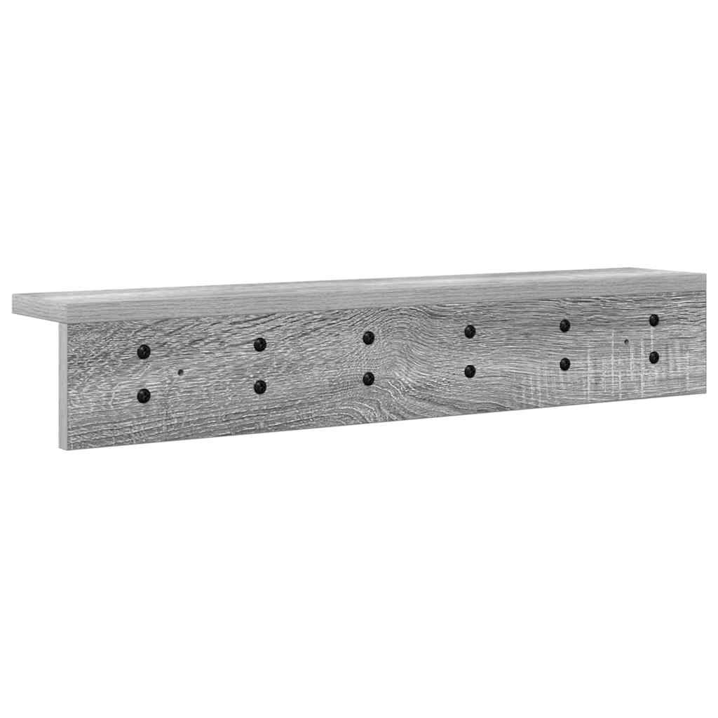 Wall-Mounted Coat Rack Grey Sonoma 60 x 10.5 x 10.5 cm
