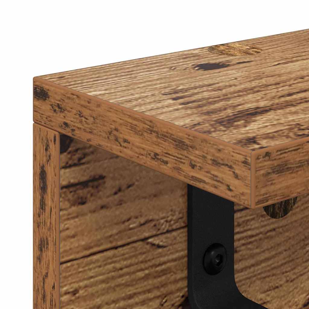 Wall-Mounted Coat Rack Old Wood 60 x 10.5 x 10.5 cm