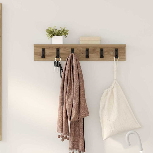 Wall-Mounted Coat Rack Artisan Oak 60 x 10.5 x 10.5 cm