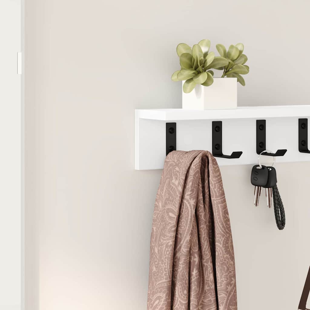 Wall-Mounted Coat Rack Wall-Mounted White 80 x 10.5 x 10.5 cm